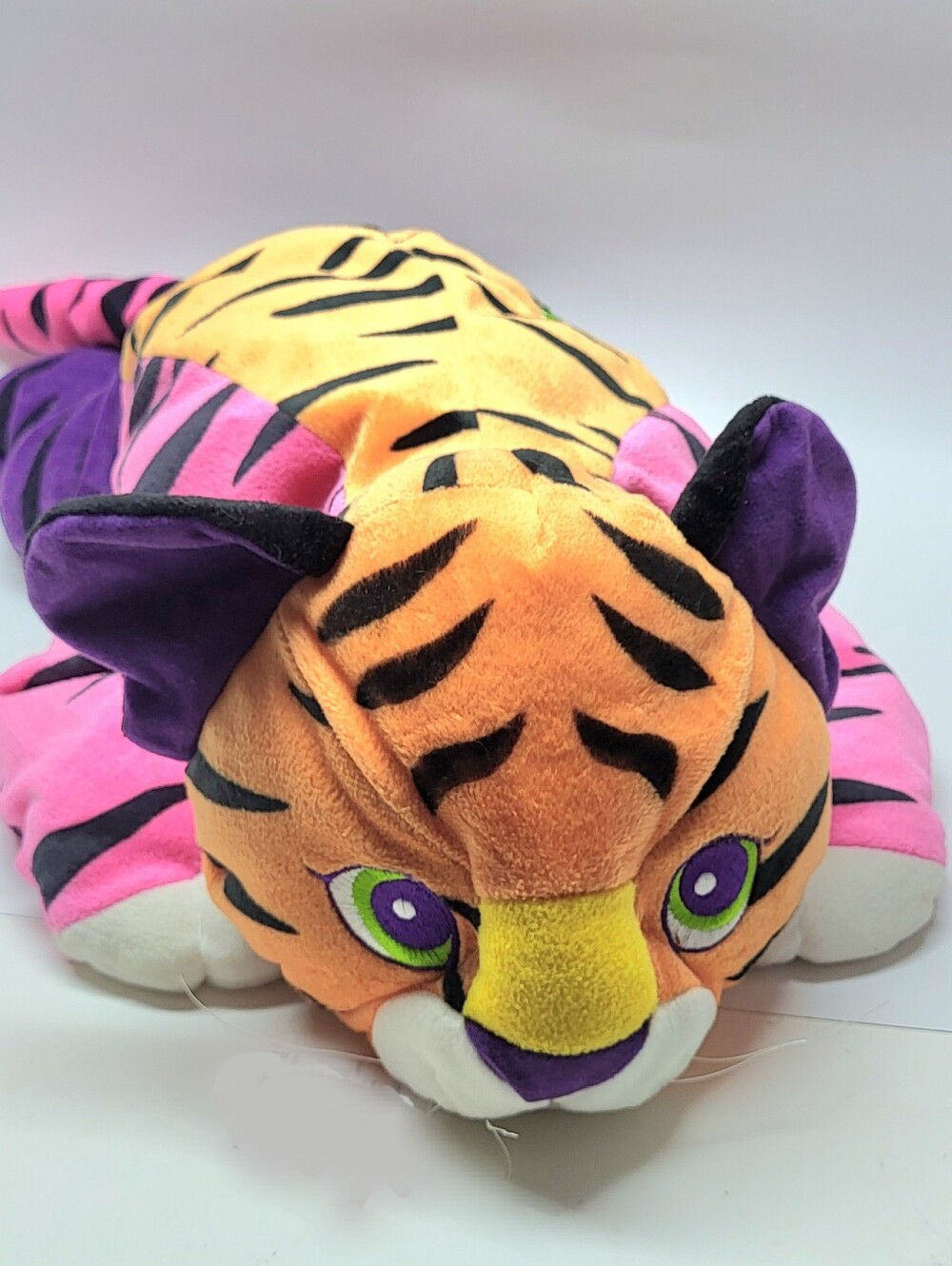 RARE Vintage - Lisa Frank - Forrest Rainbow Tiger Plush Large 24"